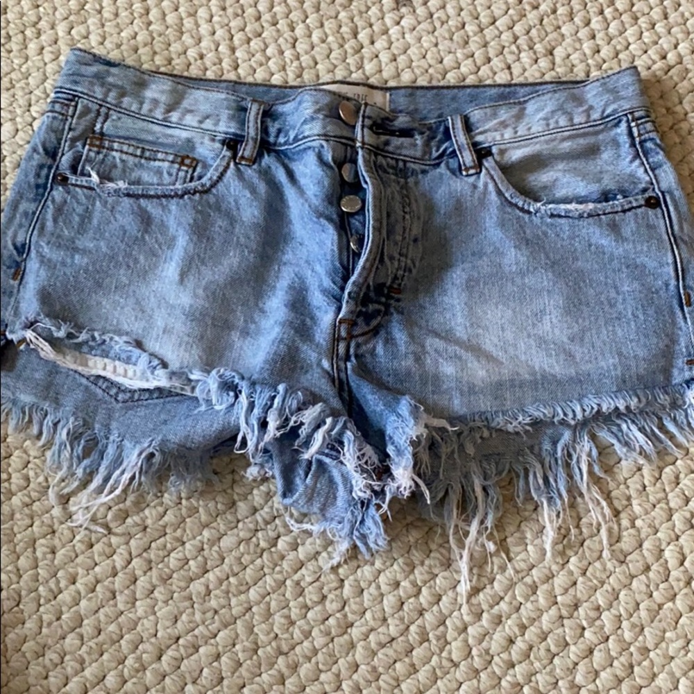free people jean shorts